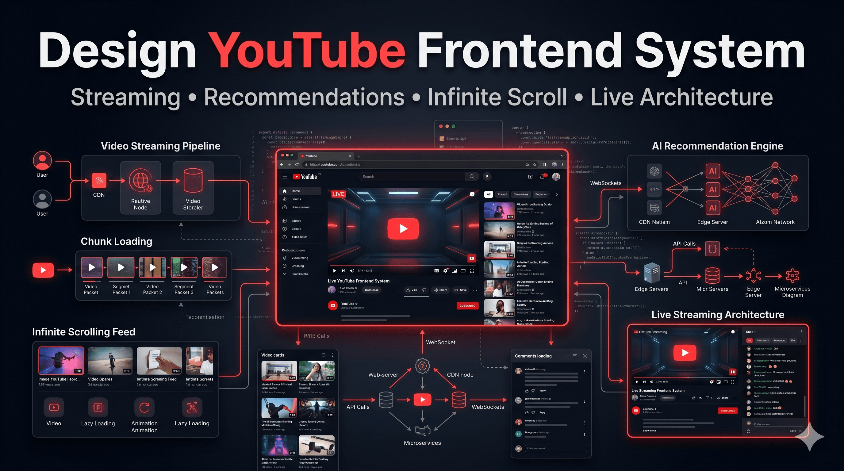 Designing YouTube's Frontend System — Streams, Feeds, and Scale